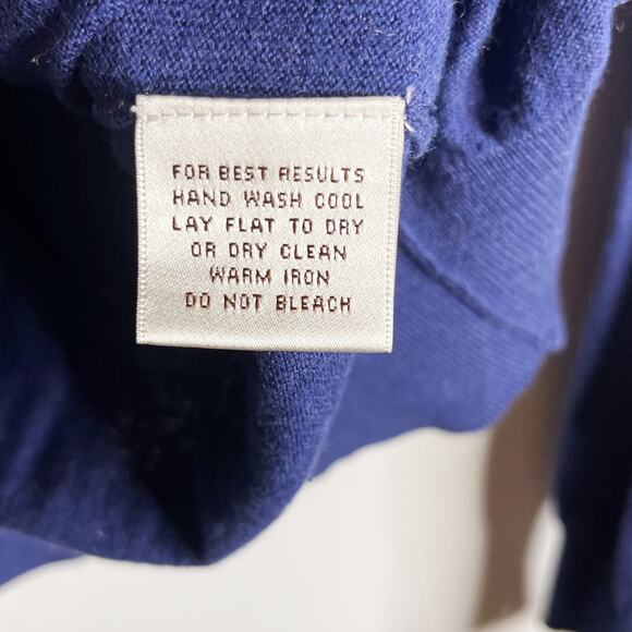 Peter Millar Mens M Navy Blue Crown Soft Cotton Silk 1/4 Zip Pullover Sweater - Picture 7 of 8